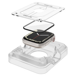 Spigen ProFlex EZ Fit hibridinis stiklas Apple Watch 7 / 8 (41 mm) - 2 vnt.