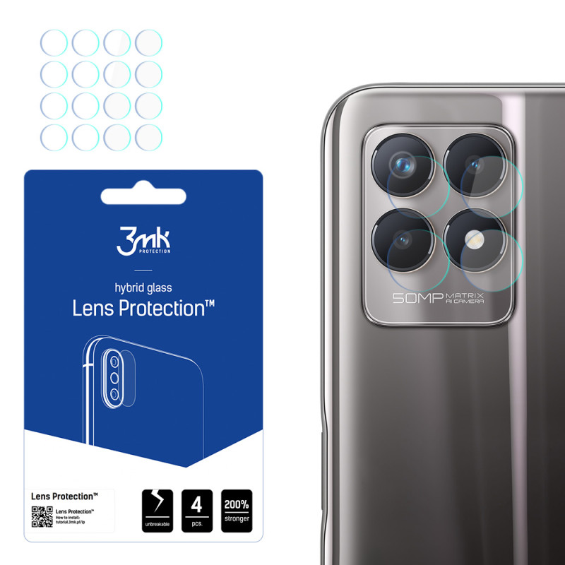 3mk Lens Protection™ hibridinis fotoaparato stiklas, skirtas Realme 8i