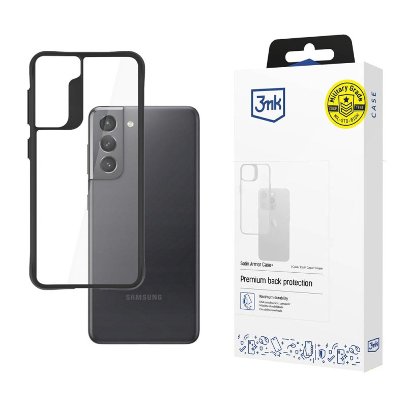3mk Satin Armor Case+ dėklas, skirtas Samsung Galaxy S21 5G - skaidrus