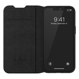 Adidas OR Booklet Case BASIC dėklas skirtas iPhone 13 - juodai baltas