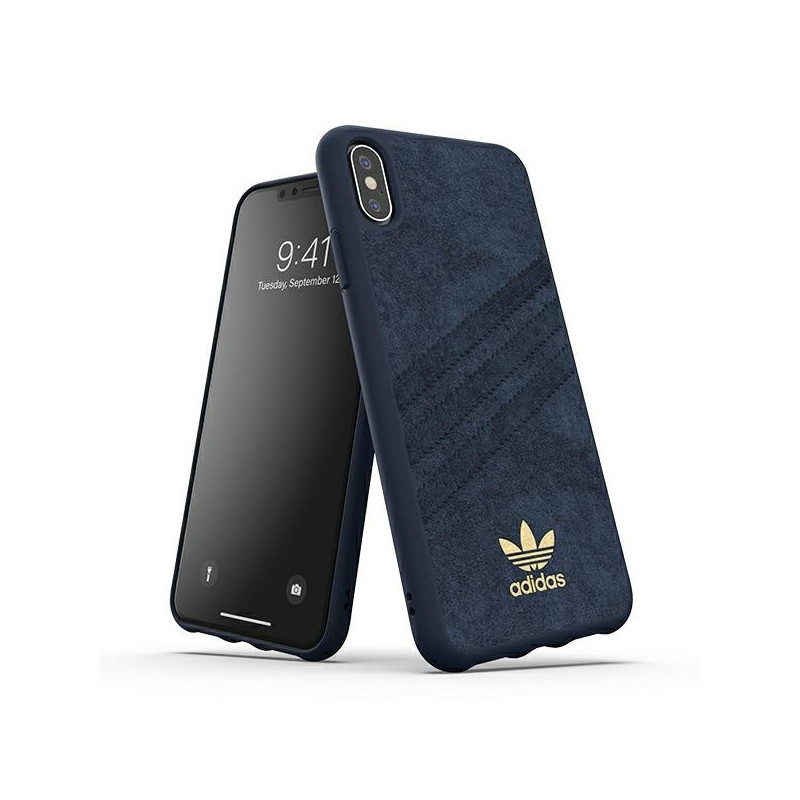 Adidas OR Molded Case ULTRA Suede dėklas iPhone Xs Max - mėlynas