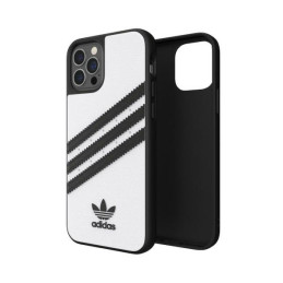 Adidas OR Molded Case PU, skirtas iPhone 12 Pro - juoda ir balta