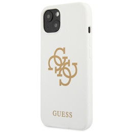 Guess Silicone 4G Logo dėklas iPhone 13 mini - baltas