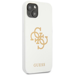 Guess Silicone 4G Logo dėklas iPhone 13 mini - baltas