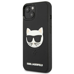 Karl Lagerfeld 3D Rubber Choupette dėklas iPhone 13 mini - juodas