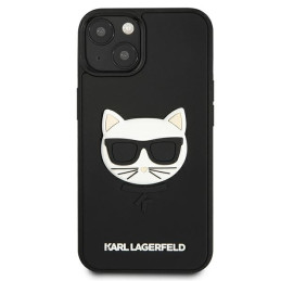 Karl Lagerfeld 3D Rubber Choupette dėklas iPhone 13 mini - juodas