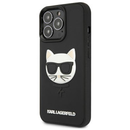 Karl Lagerfeld 3D Rubber Choupette dėklas iPhone 13 Pro Max - juodas