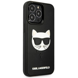 Karl Lagerfeld 3D Rubber Choupette dėklas iPhone 13 Pro Max - juodas