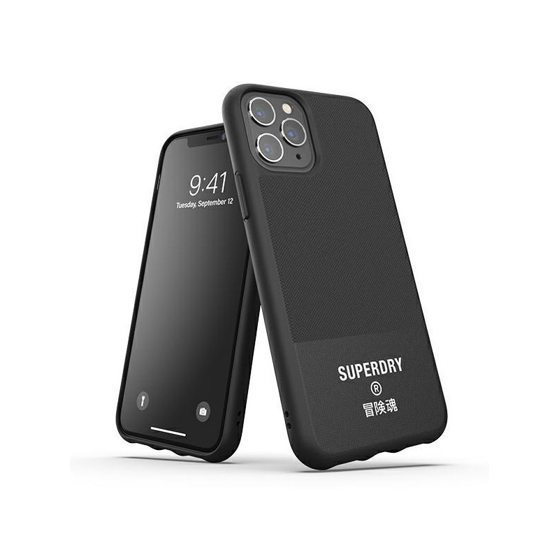 SuperDry Molded Canvas dėklas, skirtas iPhone 11 Pro - juodas