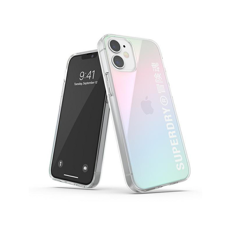 SuperDry Snap dėklas iPhone 12 mini - vaivorykštis