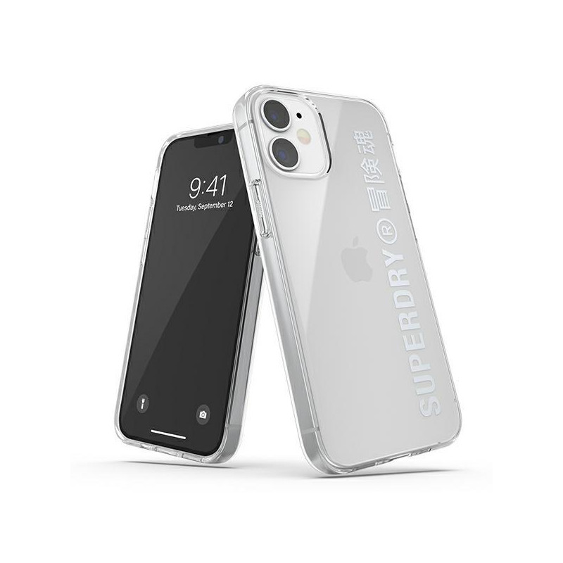 SuperDry Snap dėklas iPhone 12 mini - sidabrinis