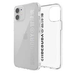 SuperDry Snap dėklas iPhone 12 mini - sidabrinis