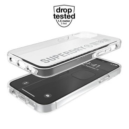 SuperDry Snap dėklas iPhone 12 mini - sidabrinis