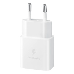 Samsung EP-T1510XWEGEU USB-C 15W PD AFC sieninis įkroviklis + USB-C laidas - baltas