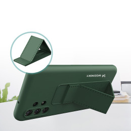 Wozinsky Kickstand Case silikoninis dėklas su stovu, skirtas Xiaomi Redmi Note 11 Pro Black