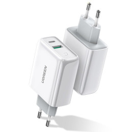 Ugreen greitas USB Type C / USB 36 W Quick Charge 4.0 Power Delivery baltas įkroviklis (60468 CD170)