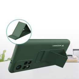 Wozinsky Kickstand Case silikoninis dėklas su stovu Xiaomi Redmi 10 red