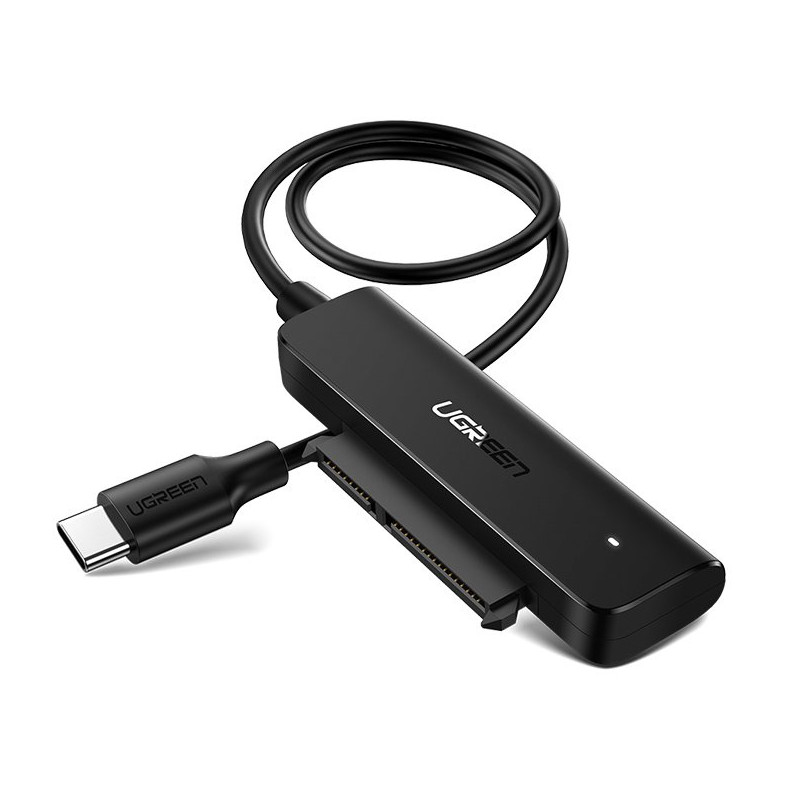 Ugreen HDD SSD 2,5 colio SATA III 3.0 – USB Type C 3.2 Gen 1 (SuperSpeed USB 5 Gbps) adapteris juodas (70610 CM321)