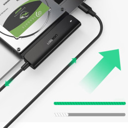 Ugreen HDD SSD 2,5 colio SATA III 3.0 – USB Type C 3.2 Gen 1 (SuperSpeed USB 5 Gbps) adapteris juodas (70610 CM321)