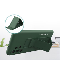 Wozinsky Kickstand Case silikoninis dėklas su stovu, skirtas Samsung Galaxy A13 5G Red