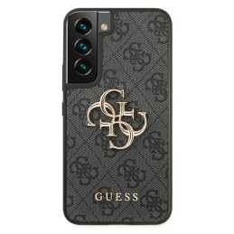 Guess 4G Big Metal Logo dėklas, skirtas Samsung Galaxy S22 - pilkas