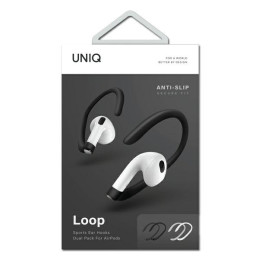 UNIQ Loop sportiniai ausų kabliukai, skirti AirPods – balti ir juodi
