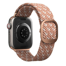 UNIQ Aspen pintas dirželis, skirtas Apple Watch 1/ 2/ 3/ 4/ 5/ 6/ 7/ 8/ SE/ SE2 40/ 38/ 41mm – rožinė