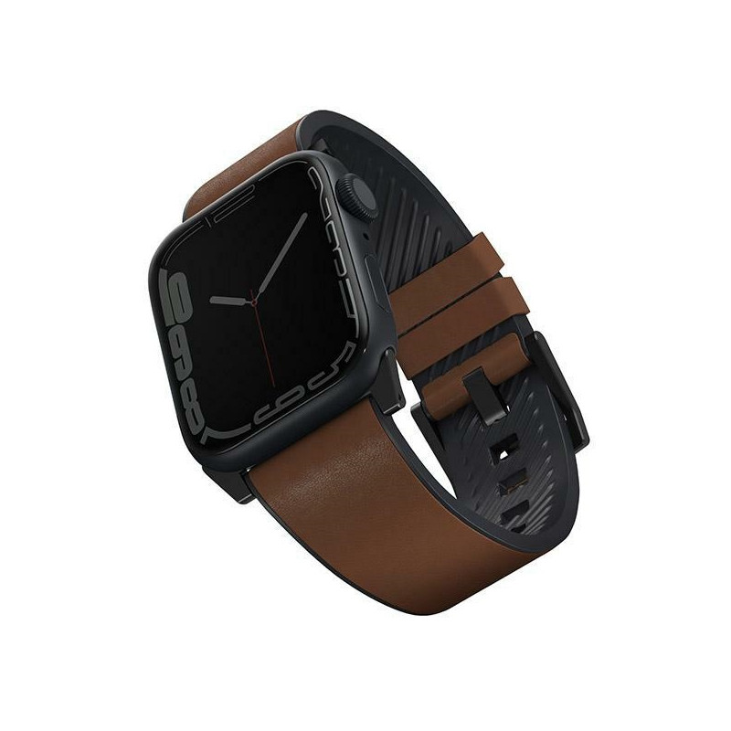 UNIQ Straden odinis hibridinis dirželis, skirtas Apple Watch 1/ 2/ 3/ 4/ 5/ 6/ 7/ 8/ SE/ SE2/ Ultra 42/ 44/ 45/ 49mm – r...