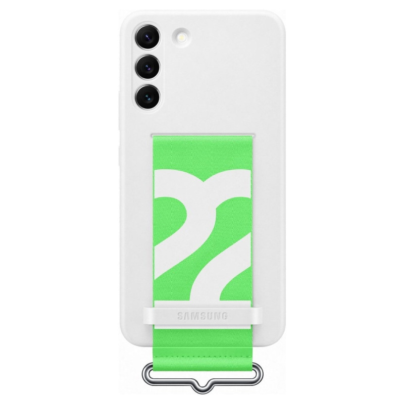 Samsung Silicone Cover guminis silikoninis dėklo dangtelis, skirtas Samsung Galaxy S22+ (S22 Plus) baltas (EF-GS906TWEGW...