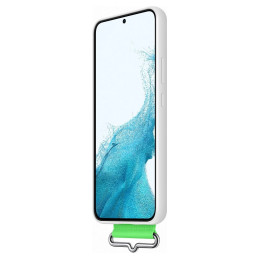 Samsung Silicone Cover guminis silikoninis dėklo dangtelis, skirtas Samsung Galaxy S22+ (S22 Plus) baltas (EF-GS906TWEGW...