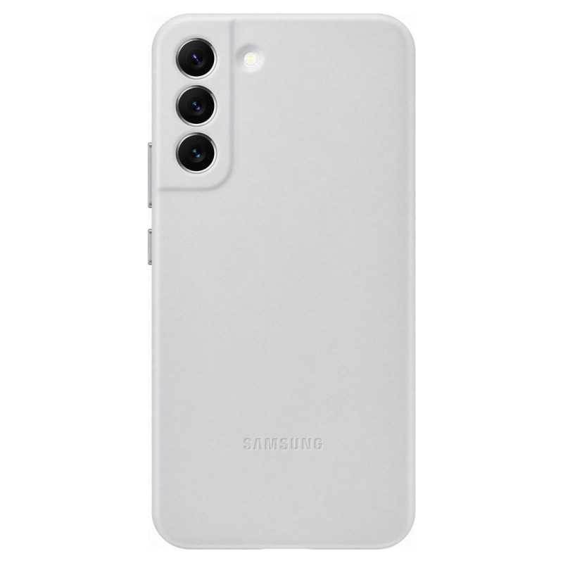 Samsung Leather Cover natūralios odos dėklas, skirtas Samsung Galaxy S22+ (S22 Plus) šviesiai pilkas (EF-VS906LJEGWW)