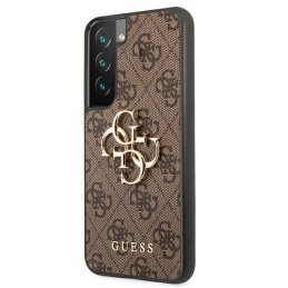 Guess 4G Big Metal Logo dėklas, skirtas Samsung Galaxy S22 - rudas