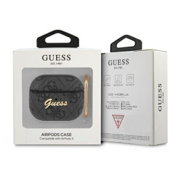 Guess GUA34GSMK AirPods 3 dangtelis pilkas/ pilkas 4G Script metalo kolekcija