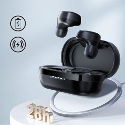 Joyroom belaidės TWS ausinės Bluetooth 5.1 300mAh juodos (JR-TL1 Pro)