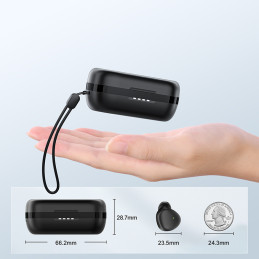 Joyroom belaidės TWS ausinės Bluetooth 5.1 300mAh juodos (JR-TL1 Pro)