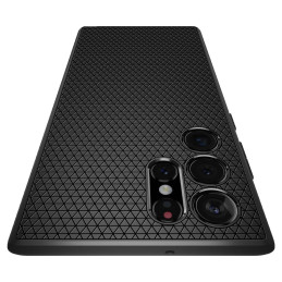 Spigen Liquid Air dėklas, skirtas Samsung Galaxy S22 Ultra - matinė juoda