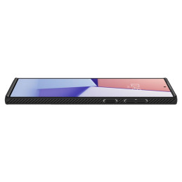 Spigen Liquid Air dėklas, skirtas Samsung Galaxy S22 Ultra - matinė juoda