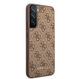 Guess GUHCS22SG4GFBR S22 S901 rudas/ rudas kietas dėklas 4G metalinis auksinis logotipas