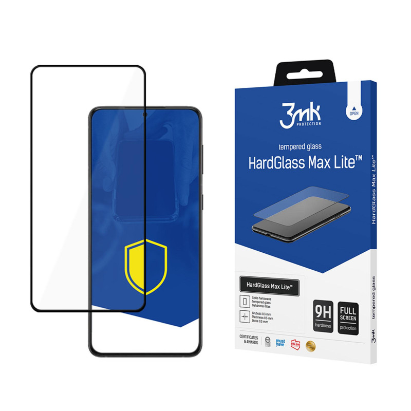 9H 3mk HardGlass Max Lite™ stiklas, skirtas Samsung Galaxy S22 5G