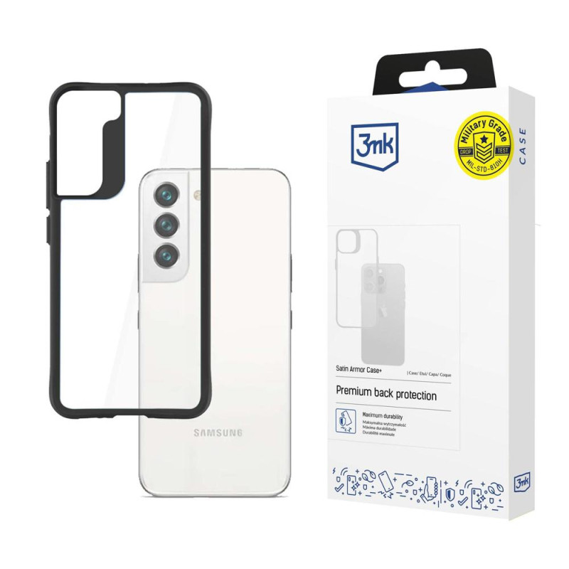 3mk Satin Armor Case+ dėklas, skirtas Samsung Galaxy S22 5G - skaidrus