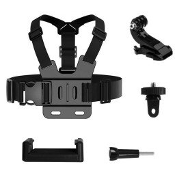 GoPro Chest Strap 5-in-1 priedų rinkinys, skirtas GoPro, DJI, Insta360, SJCam, Eken sporto kameroms (GoPro 5 in 1 krūtin...