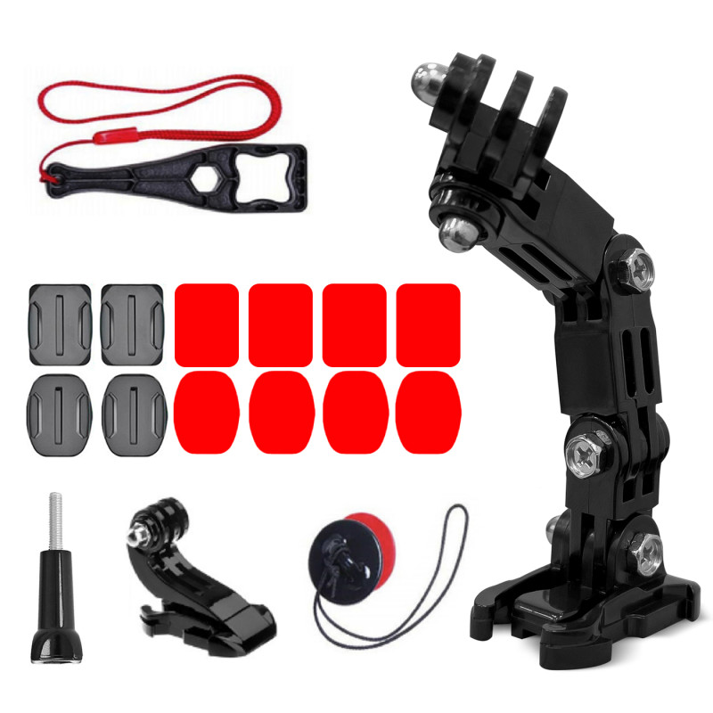 GoPro šalmo tvirtinimo priedų rinkinys, skirtas GoPro, DJI, Insta360, SJCam, Eken sporto kameroms (GoPro Cycling Helmet ...
