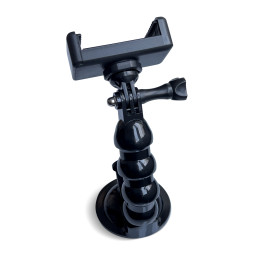 GoPro laikiklis su siurbtuku GoPro, DJI, Insta360, SJCam, Eken sporto kameroms + išmaniojo telefono adapteris (GoPro aut...