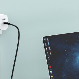 Dudao L7MaxC USB-C – USB-C PD 100W 1m laidas su ekranu – juodas