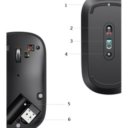 Ugreen patogi belaidė USB pelė juoda (MU001)