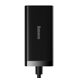 Baseus GaN3 Pro greitas universalus GaN įkroviklis 2 x USB Type C / 2x USB 100W PD3.0, QC4.0+, AFC black (CCGP000101)