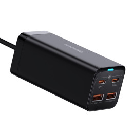 Baseus GaN3 Pro greitas universalus GaN įkroviklis 2 x USB Type C / 2x USB 100W PD3.0, QC4.0+, AFC black (CCGP000101)