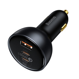 Baseus TZCCZM-0G USB-A / USB-C automobilinis įkroviklis 160W PPS / QC 5 / PD - pilka