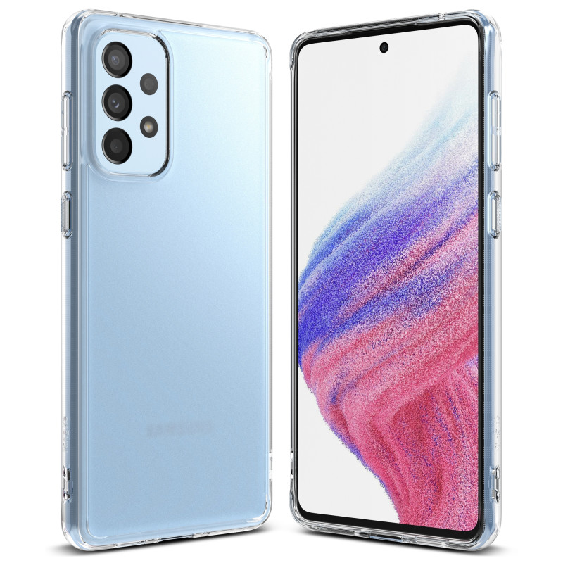 Ringke Fusion Matte dėklo dangtelis su gelio rėmeliu, skirtas Samsung Galaxy A73 permatomas