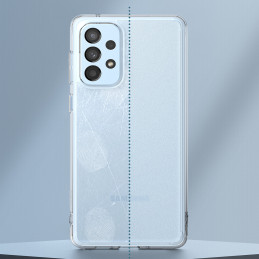 Ringke Fusion Matte dėklo dangtelis su gelio rėmeliu, skirtas Samsung Galaxy A73 permatomas